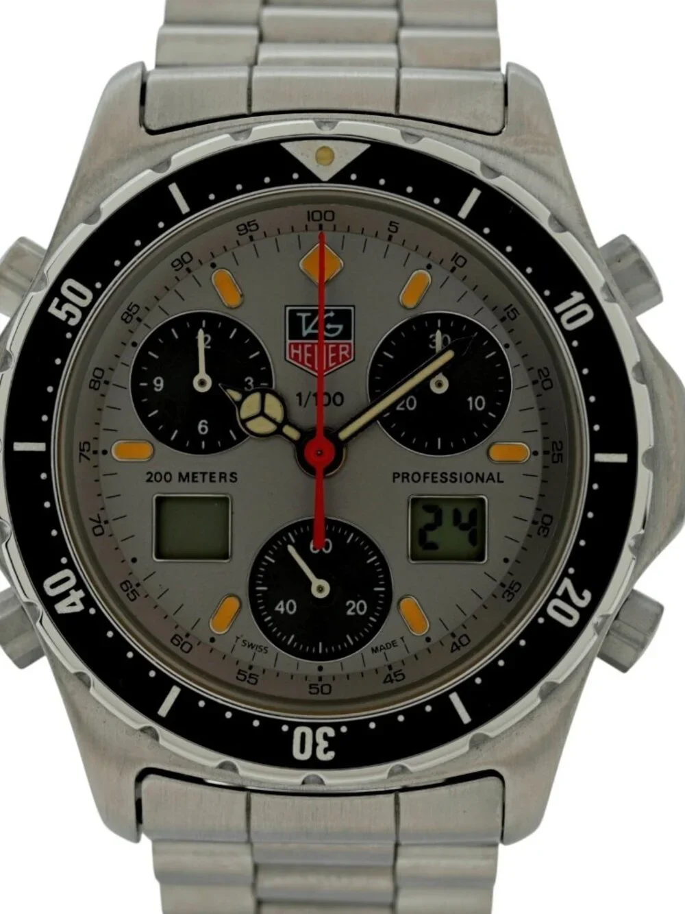 Tag Heuer 38mm Men's Professional 2000 Series Ani-Digi Chronograph Watch 270.206